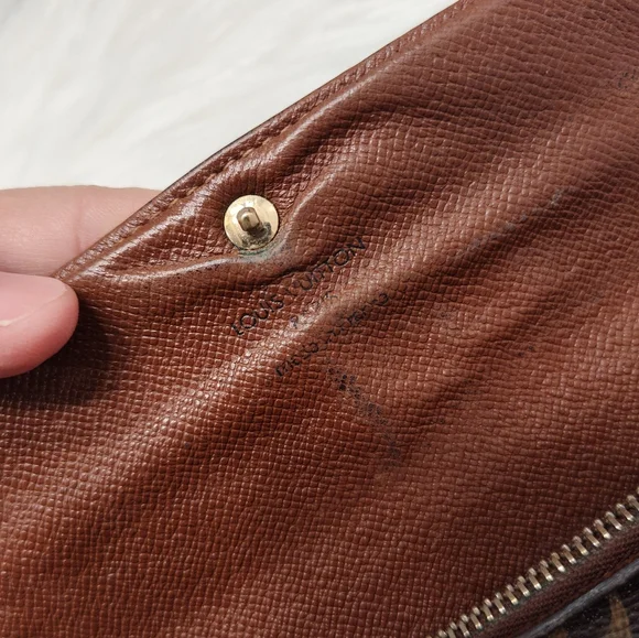 🤎 Vintage UC Louis Vuitton Authentic Leather Credit Card Wallet w/Coin Purse - Picture 14 of 16